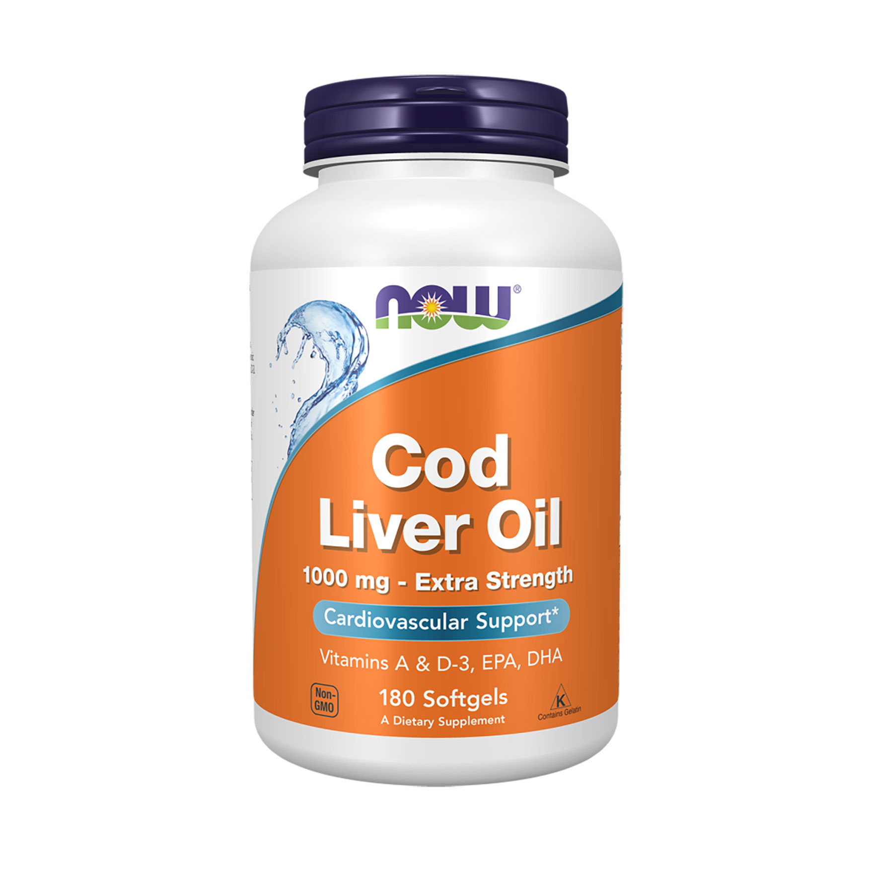 Олія печінки тріски NOW foods Cod Liver Oil 1000 мг, 180 капсул